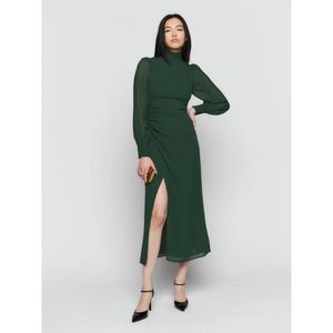 Reformation Aude Dress Forest US4 NWT
